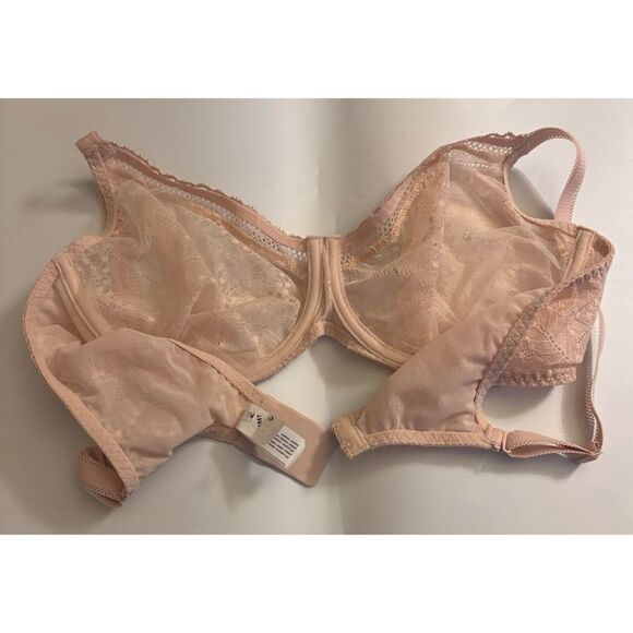 Simone Perele Comete Full
Coverage Lace Bra in  Pinky Sand Size 36D / NWOT - Picture 9 of 11